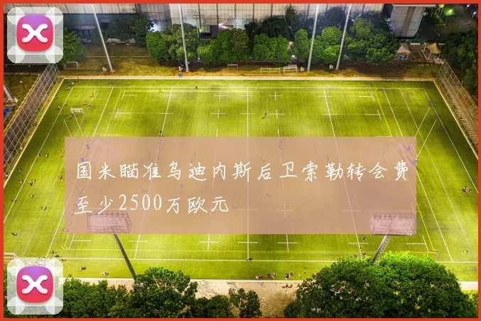 国米瞄准乌迪内斯后卫索勒转会费至少2500万欧元